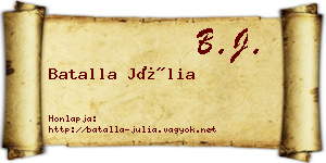 Batalla Júlia névjegykártya